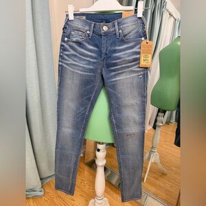True Religion Halle Mid Rise Super Skinny Jeans | Size 25 | NWT